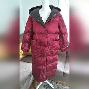 NWOT Lattelier maxi hooded puffer coat